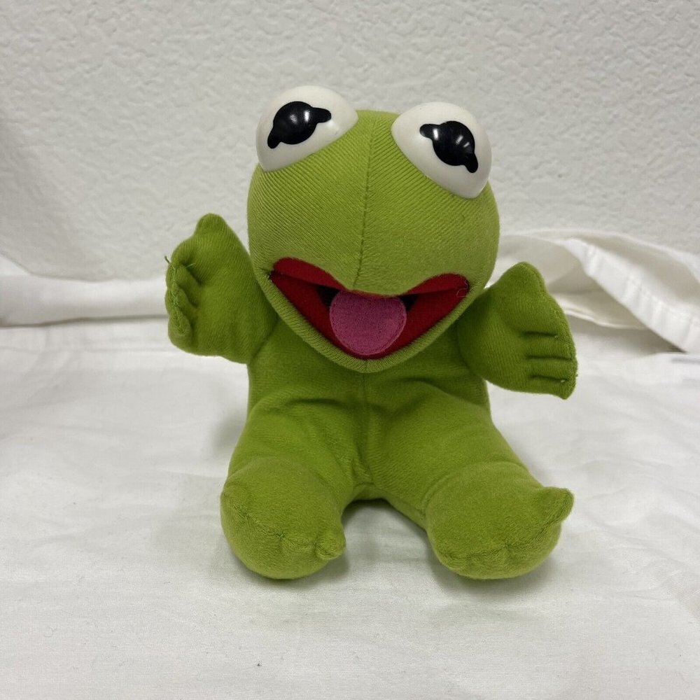 Baby Kermit  7" inch Plush Good Used Condition Muppets Henson Vintage